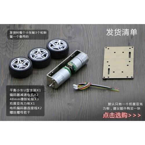 Mini 2WD self-balance robot car chassis balance wheel car frame