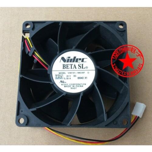 Nidec V35131-58CISF DC 24V 0.53A 90x90x38mm Server Cooling Fan