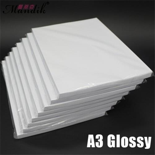 A3 180g 200g 230g 20 sheets per pack glossy paper work with dye ink
