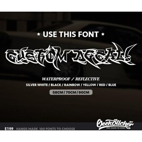 Geeksticker Waterproof Custom Name Stickers Car Decal Waterproof Reflective Sticker For Ford Bronco MUSTANG F-150 Super Duty Fus