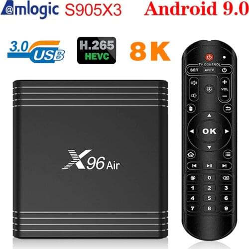 X96 Air TV BOX 4GB 64GB 32GB Amlogic S905X3 2.4G/5G WIFI 1000M Media Player 8K Android 9.0 Smart TV BOX X96 Air PK X96 MAX PLUS