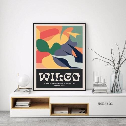 Vintage Abstract Poster Classic Colorful Canvas Painting Retro Unique Modern Wall Art Picture for Bedroom Living Room Home Decor