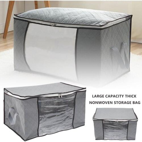 Capacity Storage Box Non Woven Fabric Collect Case Large Capacity Bedding Quilt Clothes Toys Storage Home Cabinet Organizer