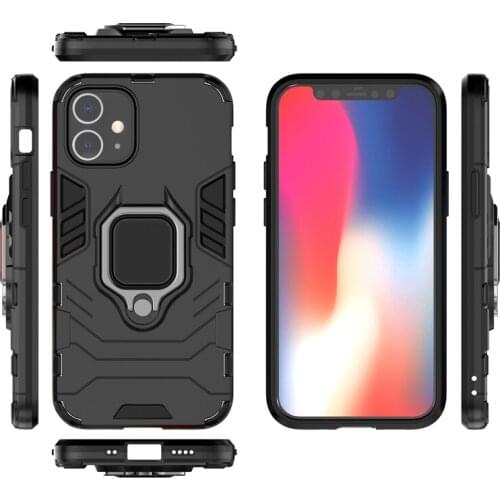 Precise Cutout Best Protection Metal Ring Case for Iphone 12 Mini Pro Max 11 Xs Xr X 6 7 8 Plus Anti-falling Mobile Phone Cover