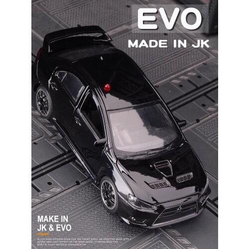 1:32 Mitsubishi Wingshen EVO Ten-generation Six-door Alloy Car Model Sound and Light Metal Police Car Toy Model Car Boy Gift