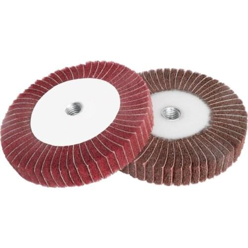 1Pc Flap Polishing Wheel Non-woven Scouring Pad 5"/125mm M14 Grinding Wheel Nylon Fiber Disc 20mm thickness