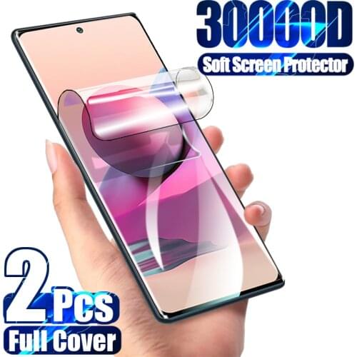 2Pcs Full Cover Hydrogel Film For Xiaomi Redmi Note 10 9 Pro Max Soft Screen Protector Note 8 7 6 5 Pro 9S 10S 8T Film Not Glass