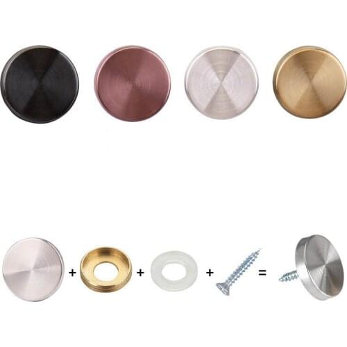 4pcs Mirror Decorative Nail Stainless Steel Billboard Photo Frame Glass Screw Cap Cover Fasteners Home Hardware Accessories