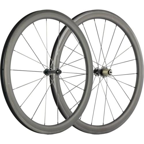 50mm Road Bike Carbon Wheelset Clincher 25mm Width 3K braking track UD matte rim 18-21 holes Bicycle 700C Carbon Fiber Wheels