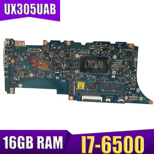 Akemy UX305UAB Motherboard I7-6500 CPU 16GB RAM For ASUS UX305UAB Laptop Mainboard 100% Tested OK