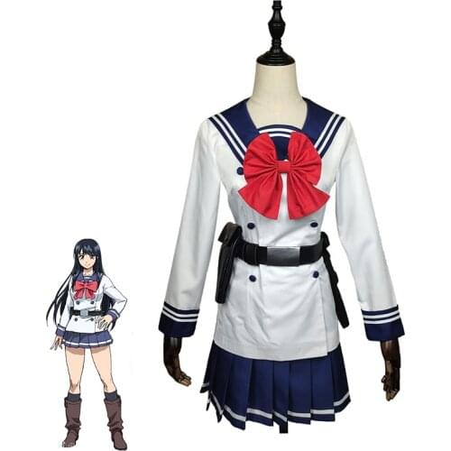 Anime High Rise Invasion Honjo Yuri Cosplay Costume Women Cute Sailor Dress Fancy Suit Halloween Carnival Uniforms Custom Made