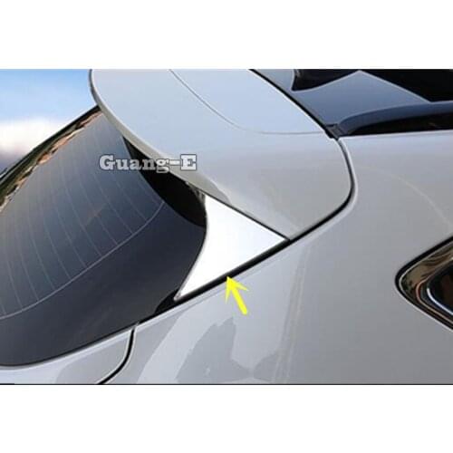 Car ABS Chrome Rear Tail Spoiler Side Triangle Molding WINDOW Bezel Trim Sticks 2pcs For Hyundai Tucson 2015 2016 2017 2018