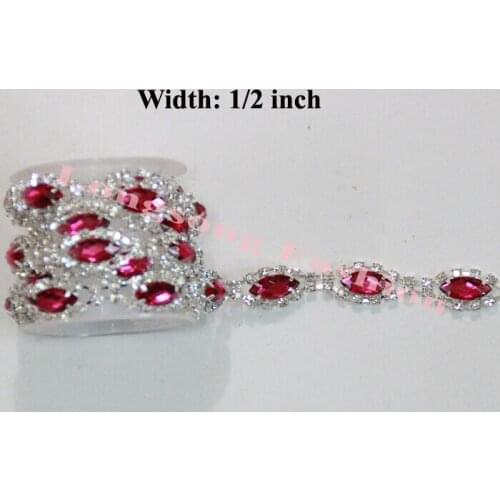 Free Shipping 5 yards Acrylic stone and Rhinestone Trim, Rhinestone Bridal Applique,Wedding Applique,Rhinestone Chain LSRT12181