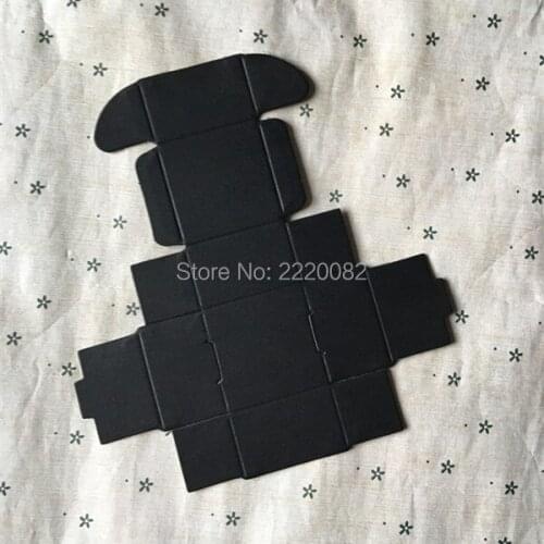 Free shipping 50 pcs a lot 4X4X2.5cm black matt paper packing box / candy box/note collection case/dampproof pill box