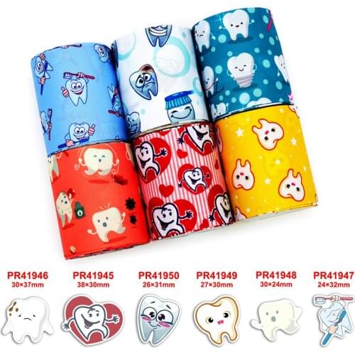 Free shipping characters printed grosgrain ribbon 38693