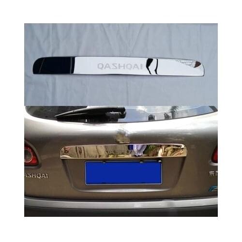 For Nissan Qashqai Dualis 2007-2013 ABS Chrome Rear Trunk Chrome Rear Trunk Lid Cover Trim Tail Gate Protector (NO keyhole)