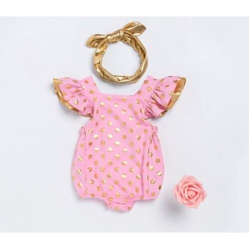 DOLLMAI reborn baby dolls girl clothes set new design delicate pink hem romper with headband for 50-57cm dolls accessories