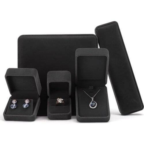 Flannel Jewelry Packaging Box Bracelet Bracelet Necklace Ring Set Box Storage Box Can Be Customized Logo