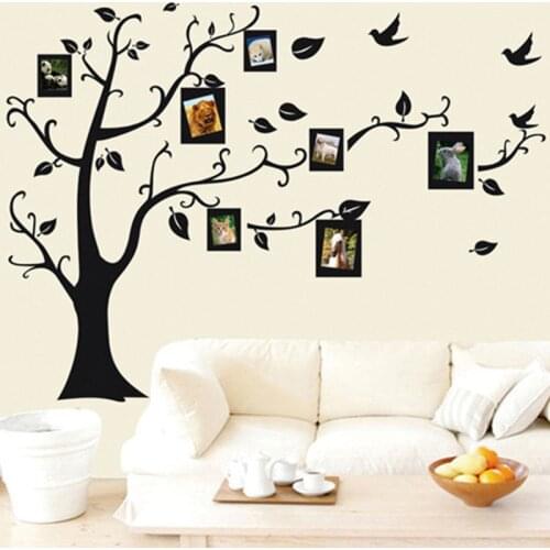 Diy Photo Frame Tree Wall Stickers Home Decor Design Living Room Sofa Vintage Poster Wall Art Decals Home Decoration
