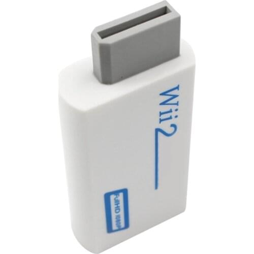 Full HD 1080P Wii to HDMI-compatible Converter Adapter Wii2HDMI-compatible Converter 3.5mm Audio for PC HDTV Monitor Display