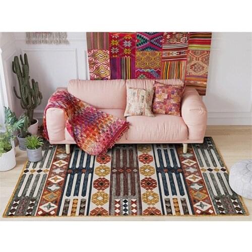 Geometry Rectangle Non-slip Entrance Home Doormat Kitchen Dining Table Rug Baby Room Play Mattress