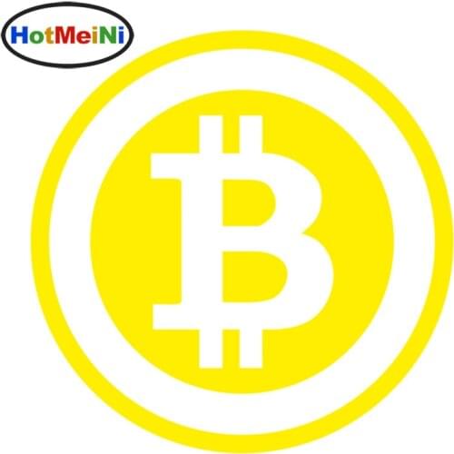 HotMeiNi 15*15cm Car Styling Large Bitcoin Cryptocurrency Blockchain Freedom Car Sticker Vinyl JDM Window Decal Black/Sliver