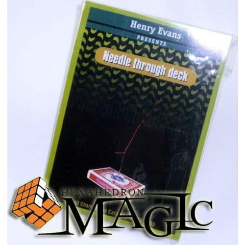 Needle Thru Deck by Henry Evans /close-up CARD magic trick / wholesale