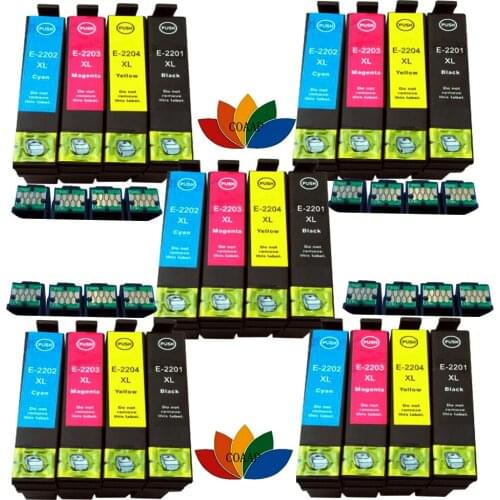 20 PACK T220XL T2201 - T2204 XL Compatible Ink Cartridge for Epson XP320 XP420 XP424 WF2630 WF2650 WF2660 WF2750 WF2760