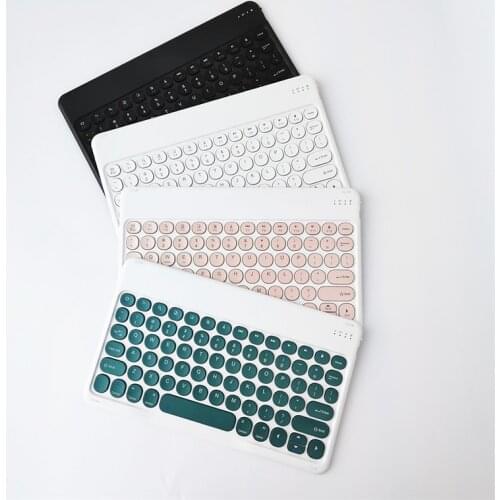 For Samsung Galaxy Tab A7 10.4 S6 Lite Keyboard Round Cap Vintage 10 inch Keyboard for Huawei/Xiaomi/iPad Magnetic Keyboards