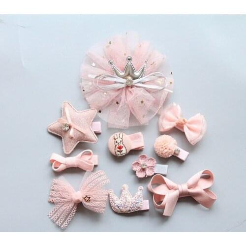 The Korean version of the stylish and lovely animal bow hairpin childrens suit, 10 small Christmas gifts