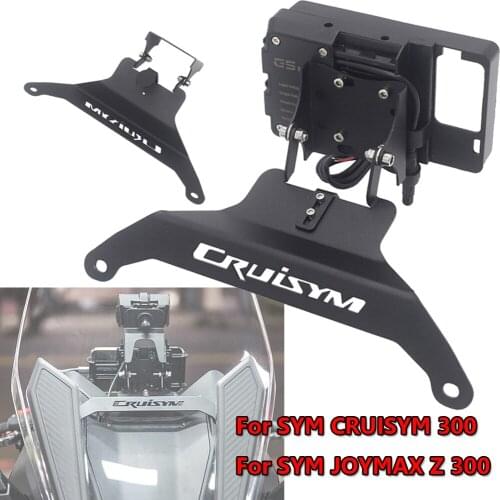 Motorcycle Bar Mobile Phone Bracket GPS Front Stand Holder Smartphone For SYM CRUISYM 300 2017-2019 CRUISYM300 Navigation Stand