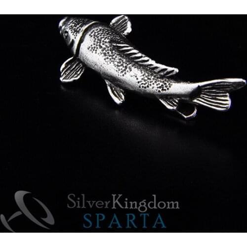 SPARTA Goldfish tie clips Silver plated High quality metal mens free shipping