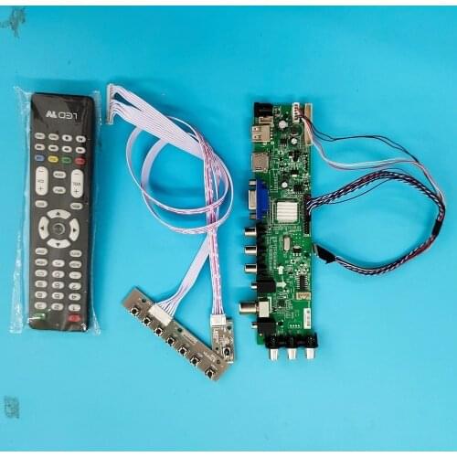 Kit For B101AW06 V1 HW2A/B101AW06 V2 40pin remote DVB-T2 Signal controller board VGA LED HDMI digital 1024X600 WLED TV LVDS USB