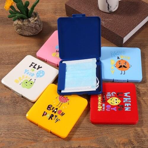 NEW Plastic Mask Case Save mask box Disposable Mask Storage Box student Portable Dustproof Case Safe Mask Holder pill organizer