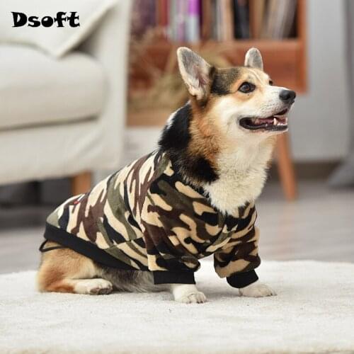 Autumn Winter New Pet Dog Clothes Camouflage Dog Jacket Velvet Fleece Warm Dog Coat Fashion Velcro Pet Clothes