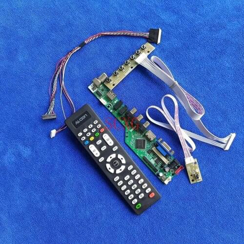 Fit M140NWR1/M140NWR2/NT140WHM DIY Kit LCD LED Signal analog Monitor drive board 1366*768 40-Pin LVDS AV VGA USB HDMI-compatible