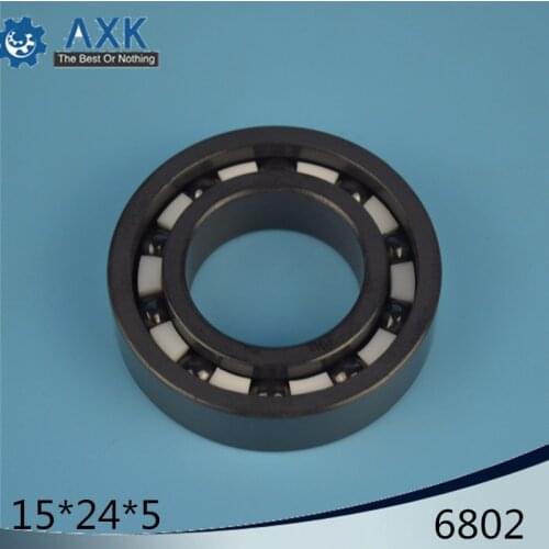 6802 Full Ceramic Bearing ( 1 PC ) 15*24*5 mm Si3N4 Material 6802CE All Silicon Nitride Ceramic 6802 Ball Bearings