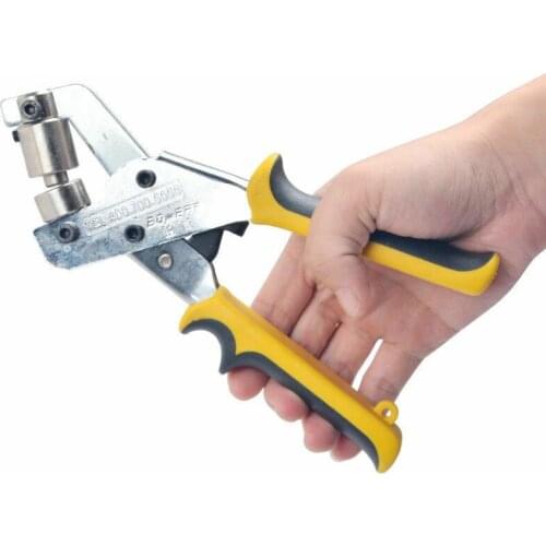 Portable Hand Press Grommet Eyelet Punching Machine Tool for Eyelet #4 (10.5mm)