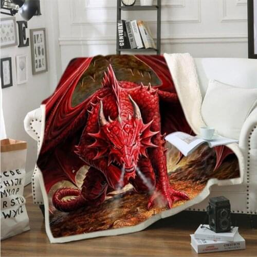 Bedding Outlet Dinosaur Fluffy Blanket Jurassic Soft Blanket Boys 3D Animal Sherpa Blanket Tyrannosaurus Fleece Blanket style-2