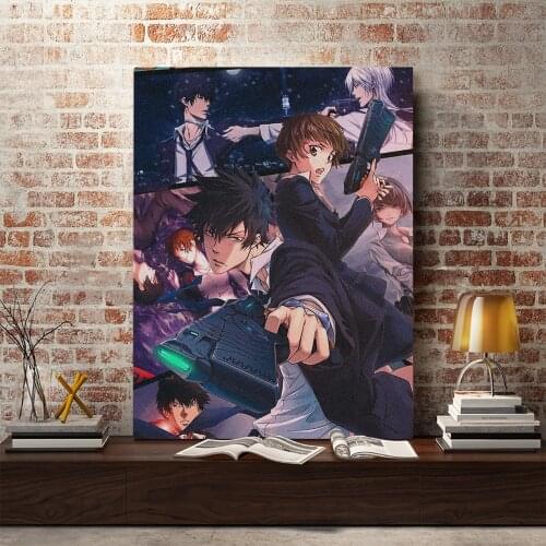 Psycho Pass Kougami Makishima Tsunemori Manga Canvas Home Decor Prints Dorm Living Room Painting Wall Art Decoration Poster