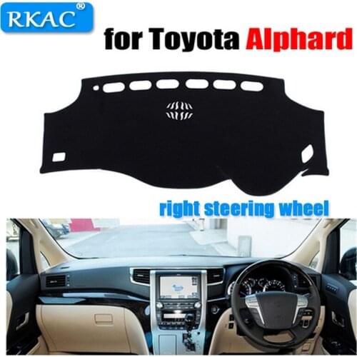 RKAC Car dashboard cover mat for TOYOTA ALPHARD all the years right steering wheel pad dash mat covers dashboard stickers