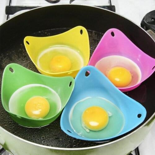 Silicone Egg Poacher Poached Egg Mold Pan Mould Bowl Rings Cooker Boiler Kitchen Cooking Tool