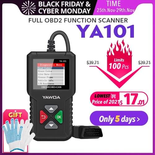 10pcs/YA-101 OBD2 Scanner EDIAG Support Full OBD II/EOBD Code Reader Creader YA101 Upgrade Via USB Life Time PK CR3001