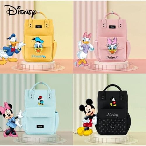 Disney Mickey Mouse Baby Diaper Bag Large Capacity Storage Mommy Bag Travel Baby Stroller Bag MultiFunction Waterproof Backpack
