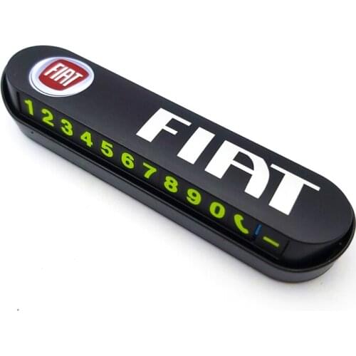 Luminous Car Temporary Parking Card Sticker Phone Number Card Plate for Fiat Panda Bravo Punto Linea Croma 500 595 Car Styling