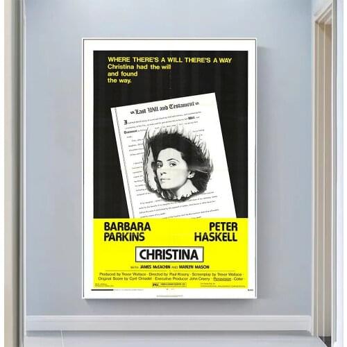V0981 Christina (2) Vintage Classic Movie Wall Silk Cloth HD Poster Art Home Decoration Gift