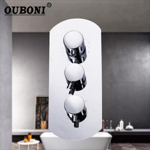 Bathroom Bath Shower Faucet Mixer Shower Mixing Valve Mixer Tap Valve Wall Mounted Faucets Thermostatic Shower Faucets Valve