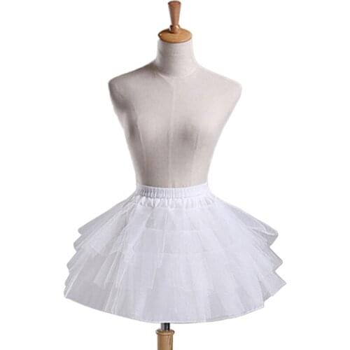 Women Girls Vintage Multilayer Pleated Petticoat Ballet Bubble Short Tutu Skirt
