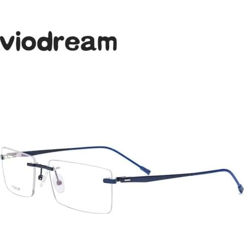 Viodream New Men Business Super Light Rimless Glasses Frame Prescription Eyewear Computer Glasses Optical Glasses Frame Oculos