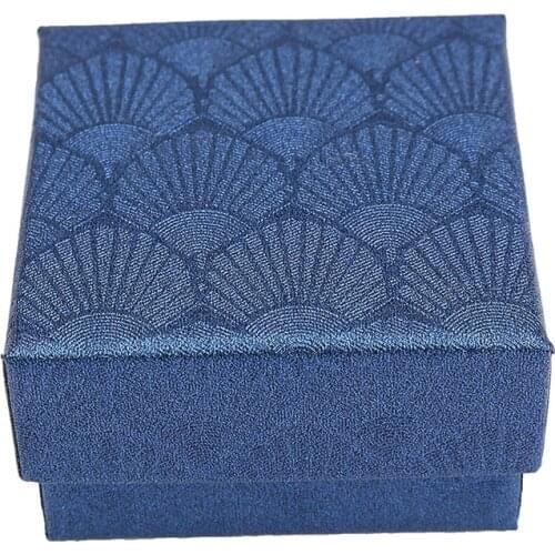 1pc 5*5*3cm Solid Color Scallop Jewelry Gift Boxes Bracelet Necklace Ring Earring Paper Bag Box Scallop Pattern Jewelry Box